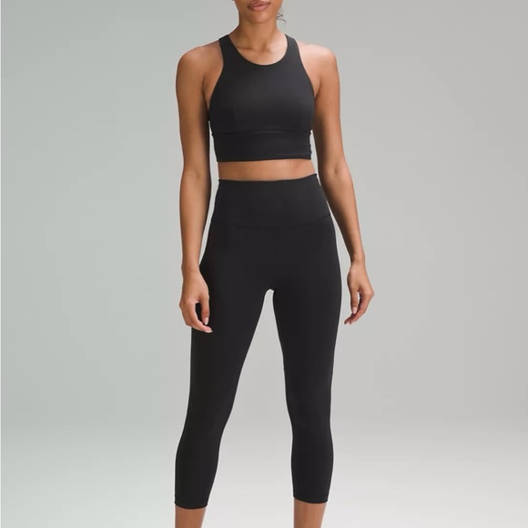 Lululemon Black Wunder Under High Rise Crop Full-On Luxtreme 23” - Picture 2 of 5